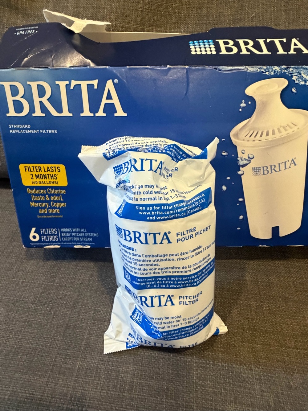 Brita Standard Water Filters, Replacement Filters for Pitchers and Dispensers, 5